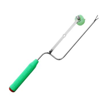 Imagem de Ioensy Ferramenta para plantio de batata-doce, transplantador de mudas, ferramenta portátil de metal com rodas para jardim, fácil de usar, resistente e, Roda única