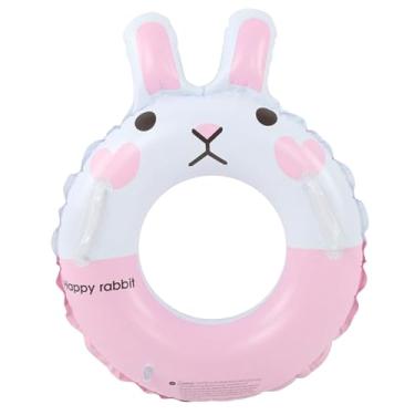 Imagem de Boia Inflável Piscina Infantil Branca Com Rosa Coelinho 60 cm Para Meninas Para Piscina Infantil