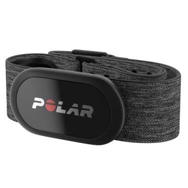 Imagem de Polar Pulseira peitoral para monitor de frequência cardíaca H10 – ANT + Bluetooth, sensor de frequência cardíaca à prova d'água para homens e mulheres, cinza, M-GGG