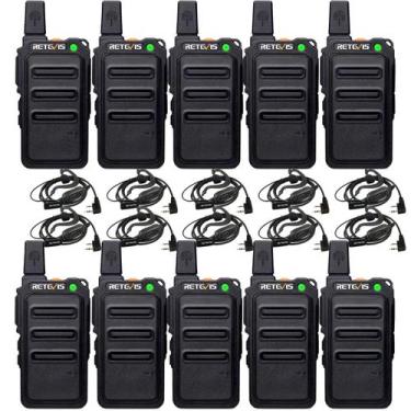 Imagem de Walkie Talkie Retevis RT19 Mini 1300mAh com fone de ouvido (pacote com
