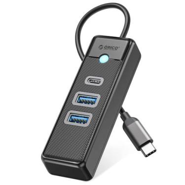 Imagem de Hub USB C ORICO, 3 portas, adaptador USB 3.1 tipo C para USB 3.0
