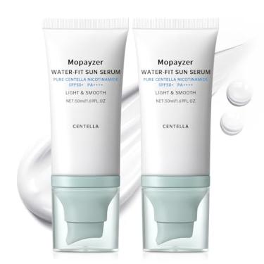 Imagem de mopayzer Protetor Solar Centella Fps 50 Para O Rosto, Resistente À Água, Com Forte Proteção Uv, Sem Manchas Brancas, Facial Madagascar, Óleo, Cuidados A Pele Coreana (Azul 2)