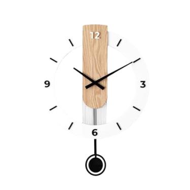 Imagem de Bothyi Relógio de parede acrílico com ornamento silencioso e sem -taque com pêndulo, decoração para sala de estar, sala de estudo, quarto e cozinha