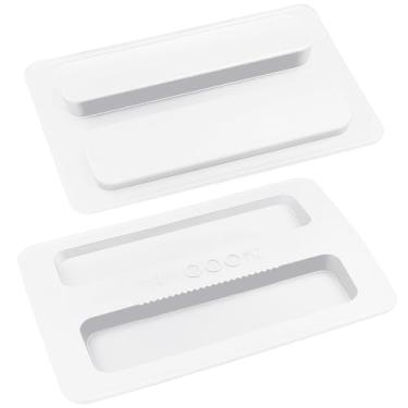 Imagem de MCSDFN Pacote com 2 capas de torradeira 2 fatias de silicone para torradeira capas de poeira, tampa para máquina de pão, acessórios para máquina de fazer pão, branca