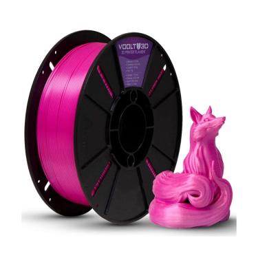 Imagem de Filamento Para Impressora 3D - PLA Rosa V-Silk - 1Kg - 1,75mm - Voolt3D - PL-RS-SK-1