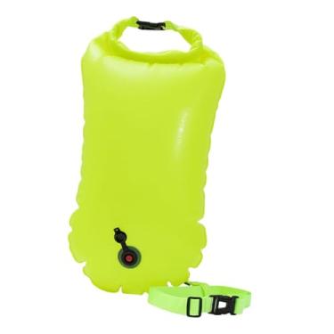 Imagem de Deevoka Boia de Natação Swim Bubble Gear Bolsa Flutuante Dupla Boia para Águas Abertas para Treinamento de Snorkel e Caiaque 25L, Verde