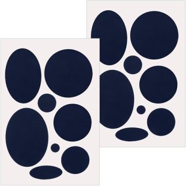 Imagem de Pndeyo 16 peças de remendos de jaqueta acolchoada, adesivo autoadesivo de reparo de tecido de nylon, adesivo oval redondo à prova d'água para casacos, roupas, tendas, sacos de dormir, calças de esqui,