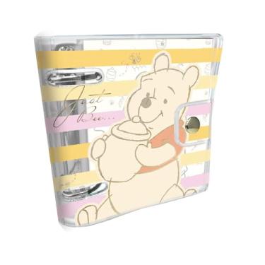 Imagem de DAC - Mini Caderno Argolado (13 cm x 13,5 cm) PVC Cristal com 80 Folhas (90g) Fechamento em Botão - Pooh Estampado