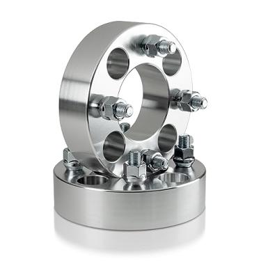 Imagem de Customadeonly Espaçadores de roda forjados 4 x 108 38 mm (1,5 polegadas) (2 peças) – Compatível com Ford Mustang, Thunderbird, Fox Body – Furo central de 63,4 mm, pinos de 1/2-20
