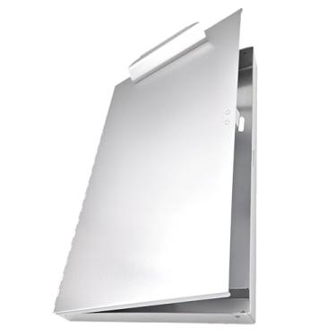 Imagem de Caixa de armazenamento de alumínio para prancheta de 28 x 43 cm com clipe de alta capacidade