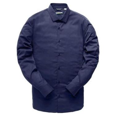 Imagem de Camisa Social Reserva Soft Touch Enxuto Manga Longa Azul-Masculino