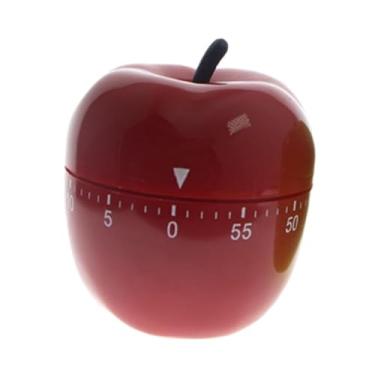 Imagem de Bothyi Temporizador de cozinha, despertador em formato de fruta, lembrete de contagem regressiva manual, lembrete de tempo mecânico, Vermelho