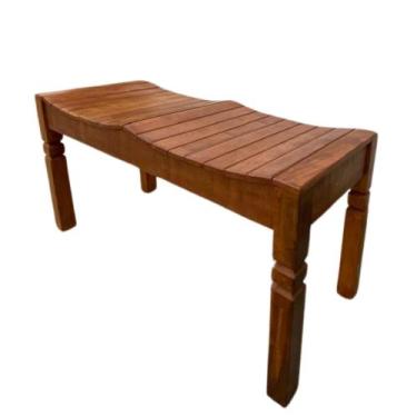 Imagem de Banco Banqueta Onda Varanda Jardim 2 Lugares Madeira Maciça Demolição 