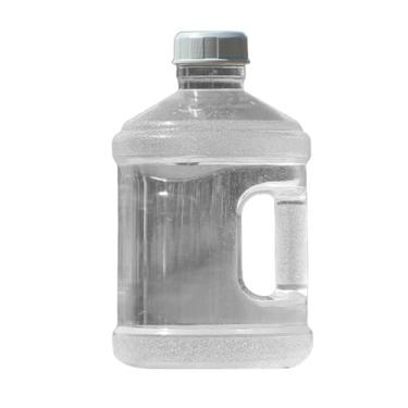 Imagem de menolana Garrafa dispensadora de água em barril com tampa de rosca, balde redondo transparente, recipiente de armazenamento para, uso doméstico, 5l