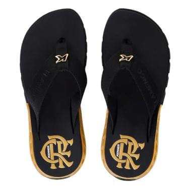 Imagem de Kenner, Sandália Chinelo Kenner Rakka Flamengo Cor:Preto/Dourado;Tamanho:44