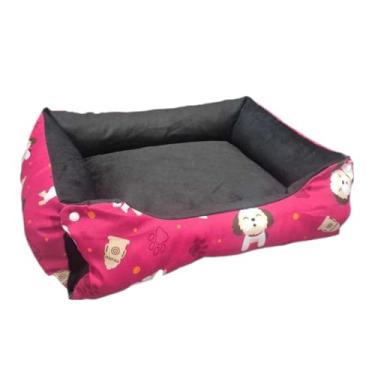 Imagem de Cama Caminha Pet Para Cachorro Ou Gato Media E Grande Porte Ipermeavel e Lavável com Ziper. (08,G 70cm x 50cm)