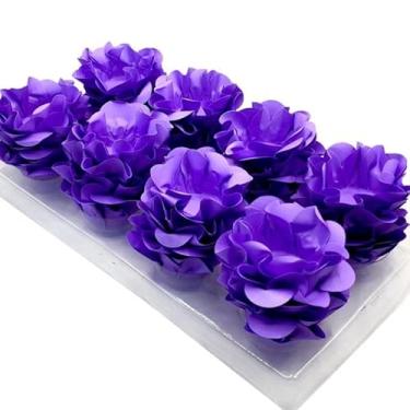 Imagem de Kit Forminhas para Doces Finos Formato Flor Para Festa 40/80/120 Aniversário Batizado Casamento(LILAS,KIT 40 FORMINHAS)