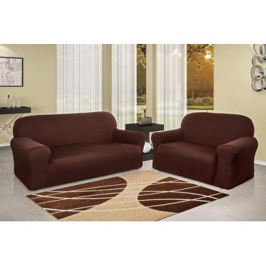 Imagem de Capa Para Sofá Bem Estar Marrom - 2 e 3 lugares  - Adomes