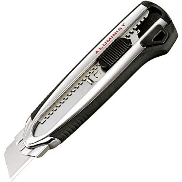 Imagem de TAJIMA Faca utilitária – Cortador de alumínio de 2,5 cm com trava de lâmina dupla e 3 lâminas rígidas de rocha sólida – ACM-700SC