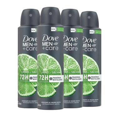 Imagem de Kit Desodorante Aerosol Dove Men Limão 150ml - 4 unidades