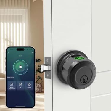 Imagem de GeekTale Fechadura de porta com impressão digital, fechadura de porta de entrada sem chave