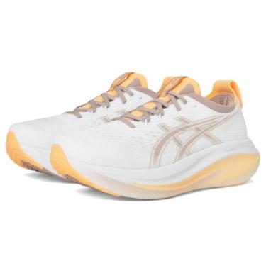 Imagem de ASICS Tênis feminino Gel-Nimbus 27, Branco/castanho, 34