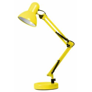 Imagem de Luminária De Mesa Base P/ Escritório Estudo Leitura Amarela - G20