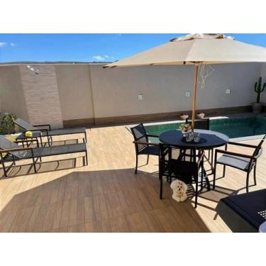 Imagem de Kit Amélia para Piscina com Mesa, 4 Cadeiras, 2 Espreguiçadeiras, Mesi