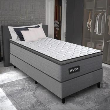 Imagem de Cama Box Conjugado Solteiro com Colchão (88x68x188) Texas Gazin CR3532