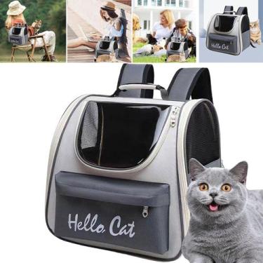 Imagem de Bolsa Mochila Transporte Gato Pet Passeio Viagem Caminhada Acampamento