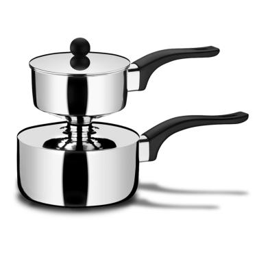 Imagem de Cuscuzeira Individual Suprema Antiaderente Aço Inox 16cm Brinox