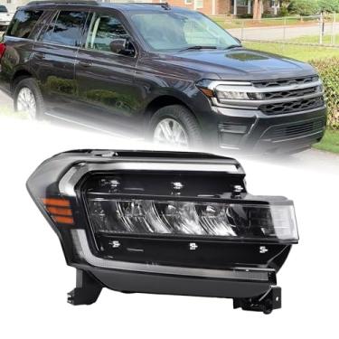 Imagem de KAMDKI Conjunto de farol RH Black Trim W/O DRL adequado para Ford Expedition XLT 2022-2025 farol de LED lado direito do passageiro com módulo sem luz de assinatura FO2502440 NL1B-13E014-CP