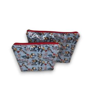 Imagem de Kit de Necessaire Grande e Pequena - DaniBordados, Grey, S anatomy