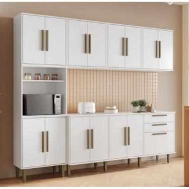 Imagem de Cozinha Lorena 15 Pts Torre Quente Kaiki Móveis - Branco