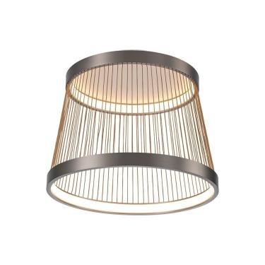 Imagem de Plafon Nordecor Beys 2939 Led Bivolt Cinza-dourado 3000K