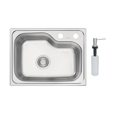 Imagem de Cuba Tramontina Morgana Compact 48 Fx Undermount 55x42 93815392 Aço Inox Escovado Com Acessório