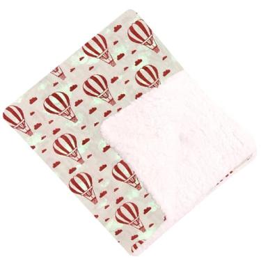 Imagem de Cobertor Para Bebê Estampado Dupla Face Manta Balão Vermelho