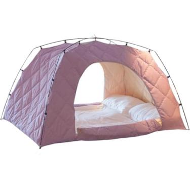 Imagem de Barraca De Cama, Barraca Quente Interna, Barraca à Prova De Som E Espessa, Barraca De Cama De Privacidade Doméstica, Universal Durante Todo O Ano, à Prova De Vento E Frio, Purple, 2 * 1.5 * 1.2M