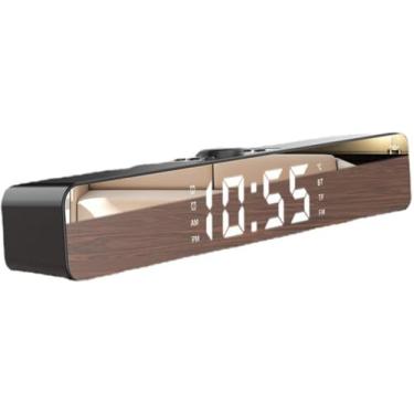 Imagem de Barras De Som Despertador, Led Soundbar Tv Alto-falantes Bluetooth Home Theater Barra De Som Rádio Fm Despertador Subwoofer Sem Fio Para Tv E Home Theater