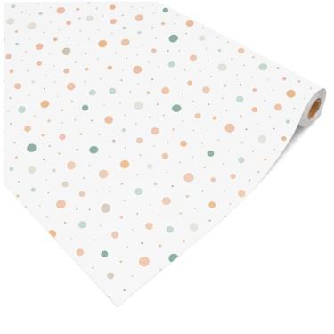 Imagem de Breling 6 rolos de papel para quadro de avisos de bolinhas 1,2 x 3,7 m de papel resistente ao desbotamento rolo de fundo colorido a granel para arte decoração de sala de aula, artesanato de desenho