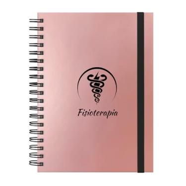 Imagem de Caderno Colegial Plus 12 Matérias Profissões Fisioterapia (Rosê Gold)