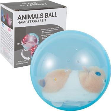 Imagem de Bola de hamster, brinquedo elétrico, bola de hamster, brinquedo fofo de desenho animado, brinquedo autogiratório, brinquedos elétricos de pelúcia bola de corrida para crianças brincando com animais de