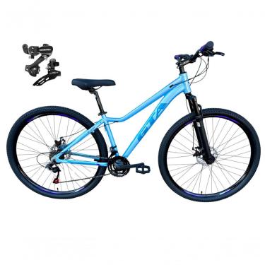 Imagem de Bicicleta Aro 29 Gta Start Feminina Alumínio 21v Câmbios Shimano Freio A Disco - Azul/roxo Tam.15