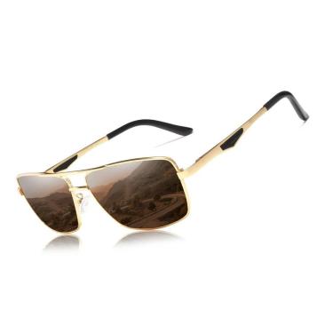 Imagem de Óculos De Sol Polarizados Uv400 Anti-reflexo Kingseven Marrom