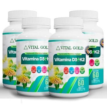 Imagem de VITAMINA D3 + K2-500 mg (60 Cápsulas) VITAL GOLD (4)