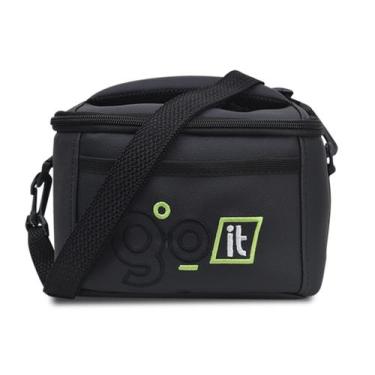 Imagem de Bolsa Térmica Fitness Marmita Lancheira Preta Fit Verde Feminina Green