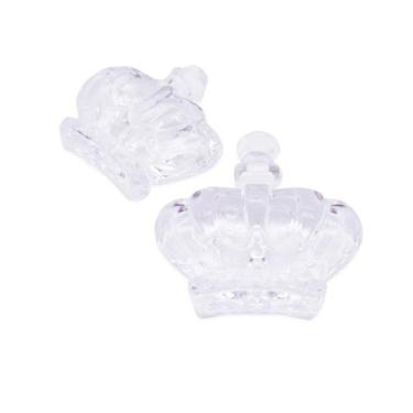 Imagem de Pingente Coroa Acrílico Transparente 44mm 20pçs 280g - Macall