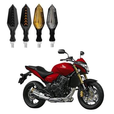 Imagem de KIT 4 Setas Sequenciais Led Universal Pisca Amarelo P43S Moto CB 650F 