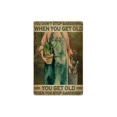 Imagem de Placa De Parede Retrô Shabby Chic Vintage De Metal Para Jardim, Para D