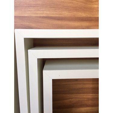 Imagem de 5 Kits Trio De Nichos Branco Tx 15mm, Quadrinhos P/ Enfeites - B&D Art